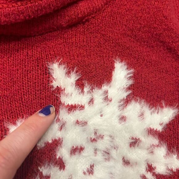 Christopher & Banks Women’s Medium Ugly Christmas Red Sweater - Picture 5 of 8